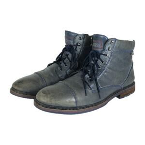 Pikolinos Men’s York US11 EU44 Gray Distressed Leather Zip Ankle Chukka Boots